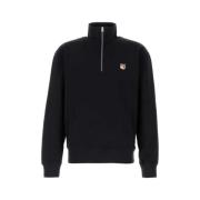 Maison Kitsuné Stilren Sweatshirt för Män Black, Herr