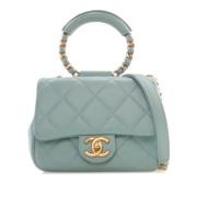 Chanel Vintage Pre-owned Laeder chanel-vskor Blue, Dam