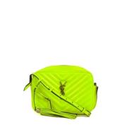 Yves Saint Laurent Vintage Pre-owned Laeder crossbodyvskor Yellow, Dam