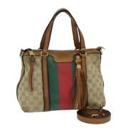 Gucci Vintage Pre-owned Canvas gucci-vskor Beige, Dam