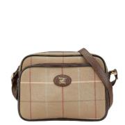 Burberry Vintage Pre-owned Canvas axelremsvskor Beige, Dam