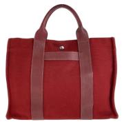 Hermès Vintage Pre-owned Canvas handvskor Red, Dam