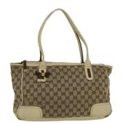 Gucci Vintage Pre-owned Canvas axelremsvskor Beige, Dam