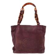 Chanel Vintage Pre-owned Mocka chanel-vskor Purple, Dam