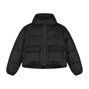 Arte Antwerp Svart Bomull Crop Puffer Jacka Black, Herr