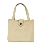 Chanel Vintage Pre-owned Canvas chanel-vskor Beige, Dam