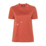 Max Mara Bomullst-shirt med logotyptryck Orange, Dam