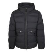 Stone Island Puffer Hooded Jacket Black, Herr