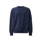 C.p. Company Diagonal Fleece Sweatshirt Blue, Herr