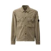 C.p. Company Stretch Corduroy Button-Up Skjorta Beige, Herr