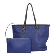 Chanel Vintage Pre-owned Laeder totevskor Blue, Dam