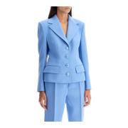 Dolce & Gabbana Elegant ullkrepjacka Blue, Dam