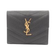 Yves Saint Laurent Vintage Pre-owned Laeder plnbcker Black, Dam