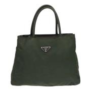 Prada Vintage Pre-owned Tyg prada-vskor Green, Dam