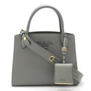 Prada Vintage Pre-owned Laeder handvskor Gray, Dam