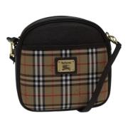 Burberry Vintage Pre-owned Canvas axelremsvskor Brown, Dam