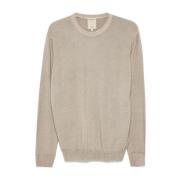 Woolrich Beige Tvättad Crewneck Tröja Beige, Herr