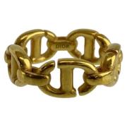 Dior Vintage Pre-owned Metall ringar Yellow, Dam