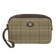 Burberry Vintage Pre-owned Canvas kuvertvskor Brown, Dam