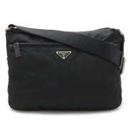 Prada Vintage Pre-owned Canvas crossbodyvskor Black, Dam