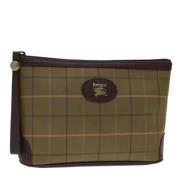 Burberry Vintage Pre-owned Canvas kuvertvskor Brown, Dam