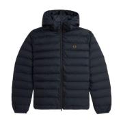 Fred Perry Blå Isolerad Huva Jacka Blue, Herr