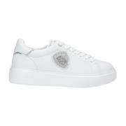 Blauer Läder Sneaker White, Dam