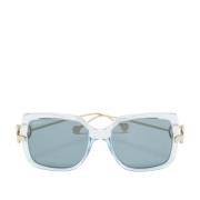 Salvatore Ferragamo Pre-owned Pre-owned Acetat solglasgon Blue, Dam