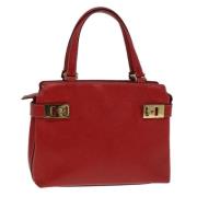 Salvatore Ferragamo Pre-owned Pre-owned Laeder handvskor Red, Dam