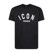 Dsquared2 Avslappnad Bomull T-shirt Black, Herr