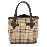 Burberry Vintage Pre-owned Laeder axelremsvskor Beige, Dam