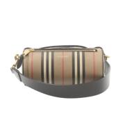 Burberry Vintage Pre-owned Canvas axelremsvskor Beige, Dam