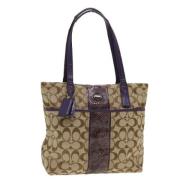 Coach Pre-owned Pre-owned Canvas axelremsvskor Beige, Dam