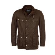 Barbour Duke Vaxad Motorcykeljacka Brown, Herr