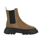 Hogan Brun Mocka Slip-On Ankelboots Brown, Dam