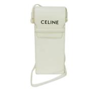 Celine Vintage Pre-owned Laeder axelremsvskor White, Dam