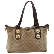 Gucci Vintage Pre-owned Canvas gucci-vskor Beige, Dam