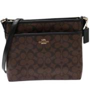 Coach Pre-owned Pre-owned Canvas axelremsvskor Brown, Dam