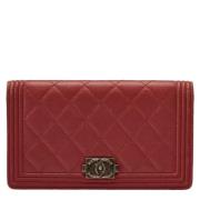 Chanel Vintage Pre-owned Laeder plnbcker Red, Dam