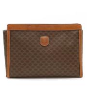 Celine Vintage Pre-owned Canvas axelremsvskor Brown, Dam