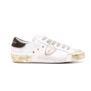 Philippe Model Vita Lädersneakers Distressed Finish White, Dam