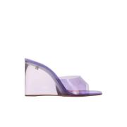 Amina Muaddi Transparenta kil sandaler Lupita Lilac Purple, Dam