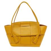 Bottega Veneta Vintage Pre-owned Laeder handvskor Yellow, Dam