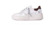 D.a.t.e. Läder Logga Sneakers Genombrutna Detaljer White, Dam