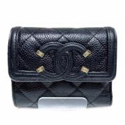 Chanel Vintage Pre-owned Laeder plnbcker Black, Dam