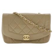 Chanel Vintage Pre-owned Laeder crossbodyvskor Beige, Dam