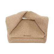 JW Anderson Beige Raffia Twister Large Väska Beige, Dam