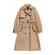 Fay Beige Trenchcoat Dubbelknäppt Beige, Dam