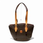 Celine Vintage Pre-owned Canvas axelremsvskor Brown, Dam