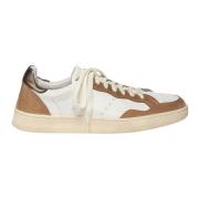 Elia Maurizi Handgjord Vit Tobak Mocka Sneaker Multicolor, Herr